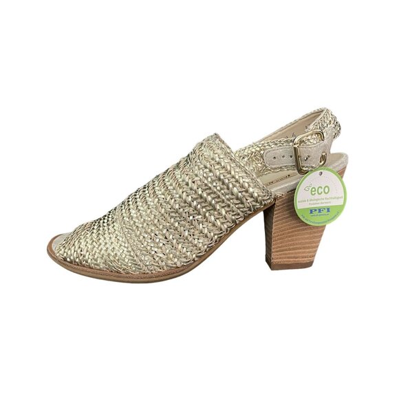 Paul Green Lovely Sandal Metallic Woven Nubuck Slingback Heel, Size UK 6(US 8.5) - Picture 5 of 10